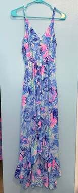 Lilly Pulitzer Mareena Maxi Dress in Saltwater Blue Shade Seekers